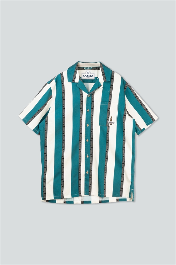 Lakor Sport-Cola Stripe Short Sleeve Shirt - Harbor Blue